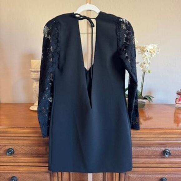 The Kooples Lace Sleeve Crepe Dress NWT Size 1 (US Small) – Retail $345 - Picture 4 of 11